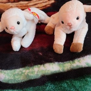 Beanie Baby Fleece AND Ewey Retired Mint Condition